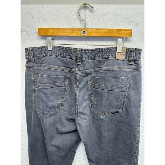 Prana Men Grey Black Hiking Jeans Breathe Slim Fit Size 38 32 - Picture 9 of 11